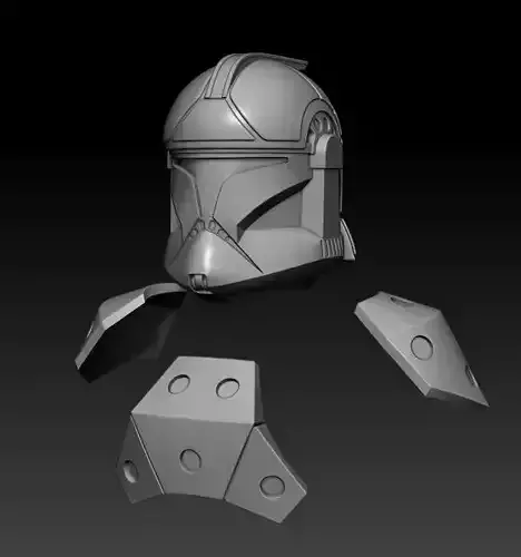AT-TE Realistic Gunner One12 Scale Custom 3D files 3D print model