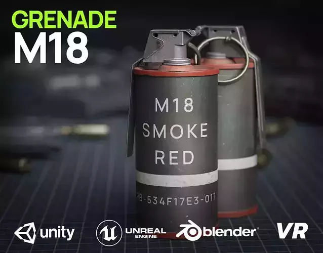 Game Ready M18 RED Flash Grenade