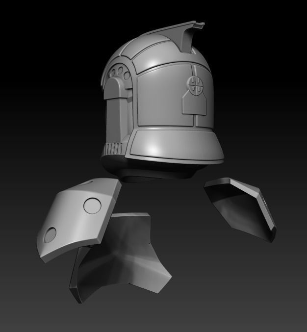 AT-TE Realistic Gunner Full Size Helmet 3D print model_3