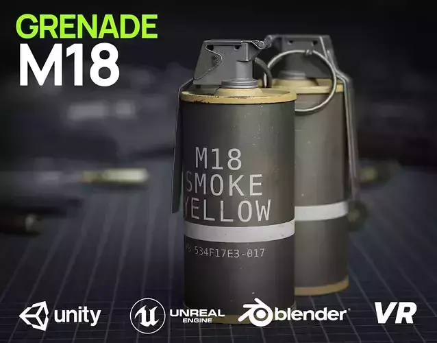 Game Ready M18 YELLOW Flash Grenade