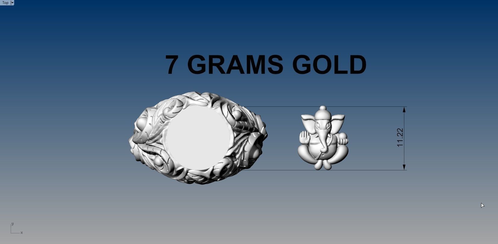 VINAYAGAR RING 3D print model_8