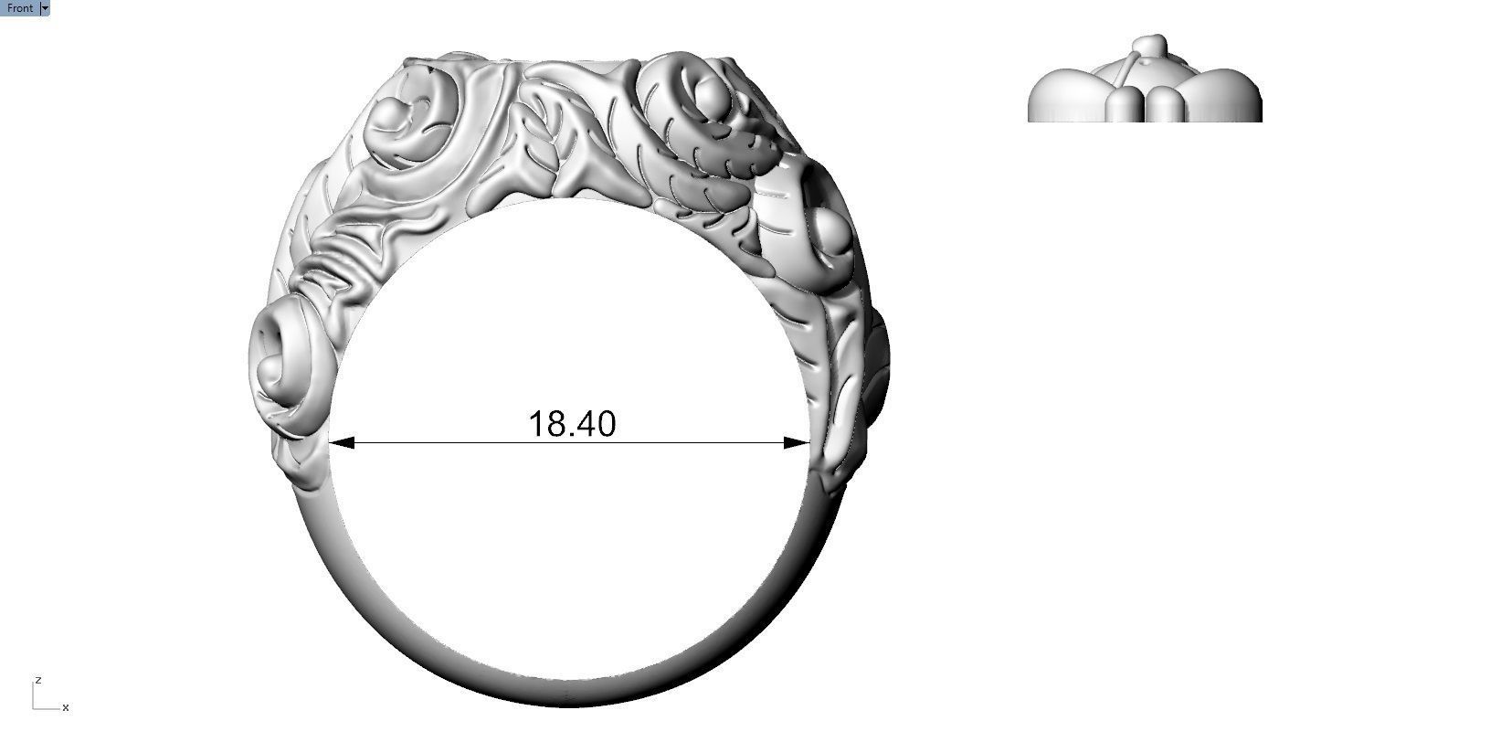 VINAYAGAR RING 3D print model_1