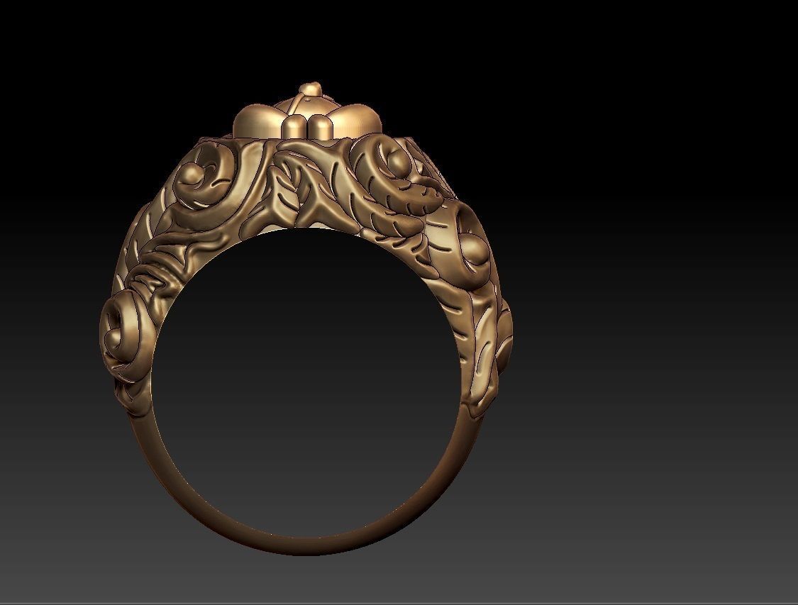 VINAYAGAR RING 3D print model_5
