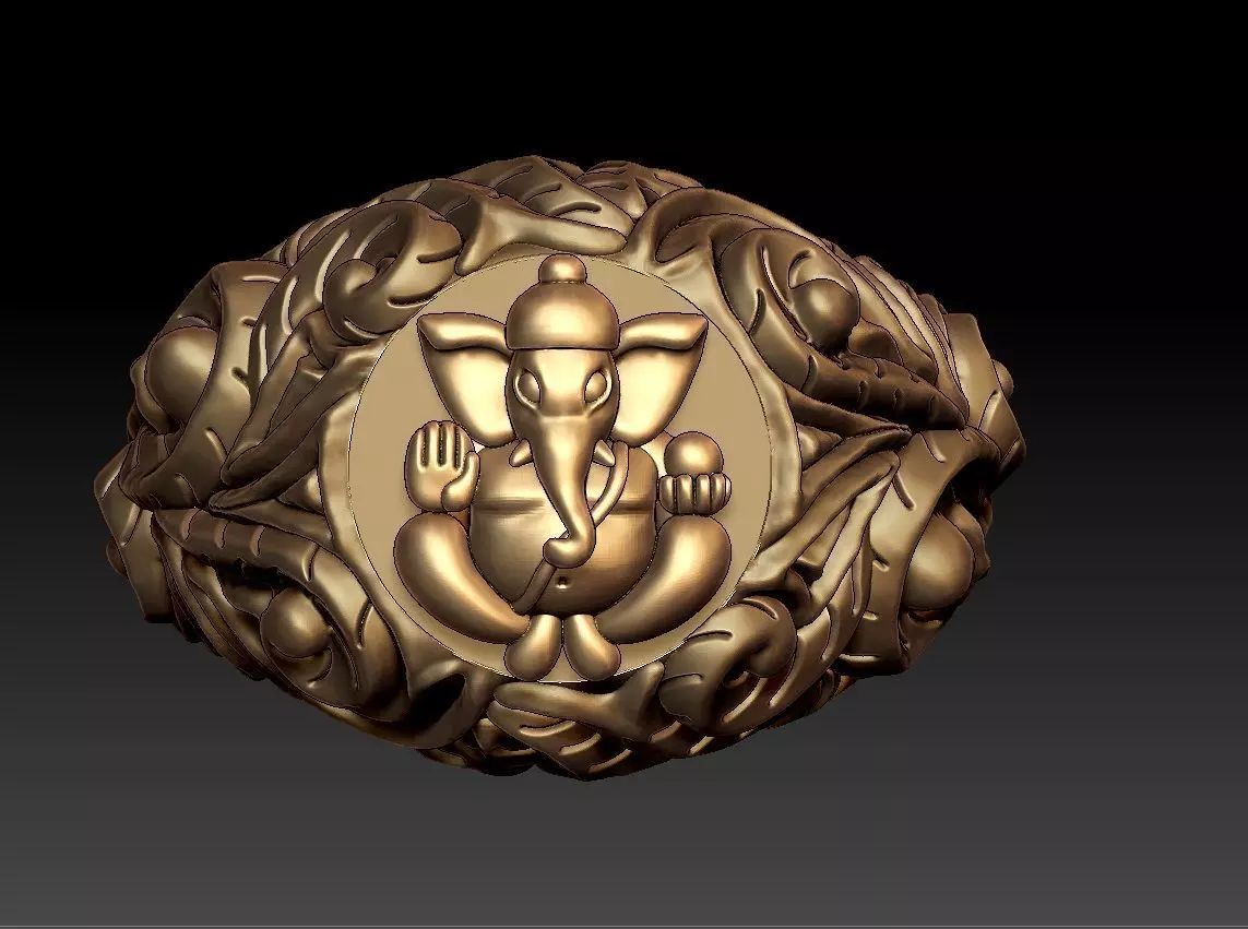 VINAYAGAR RING 3D print model_0