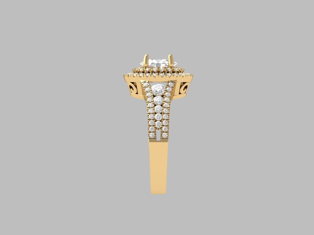Oval Art Deco Ring 3D print model_9