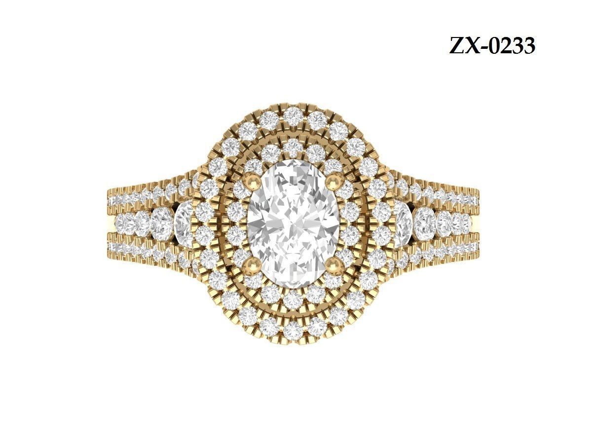 Oval Art Deco Ring 3D print model_13