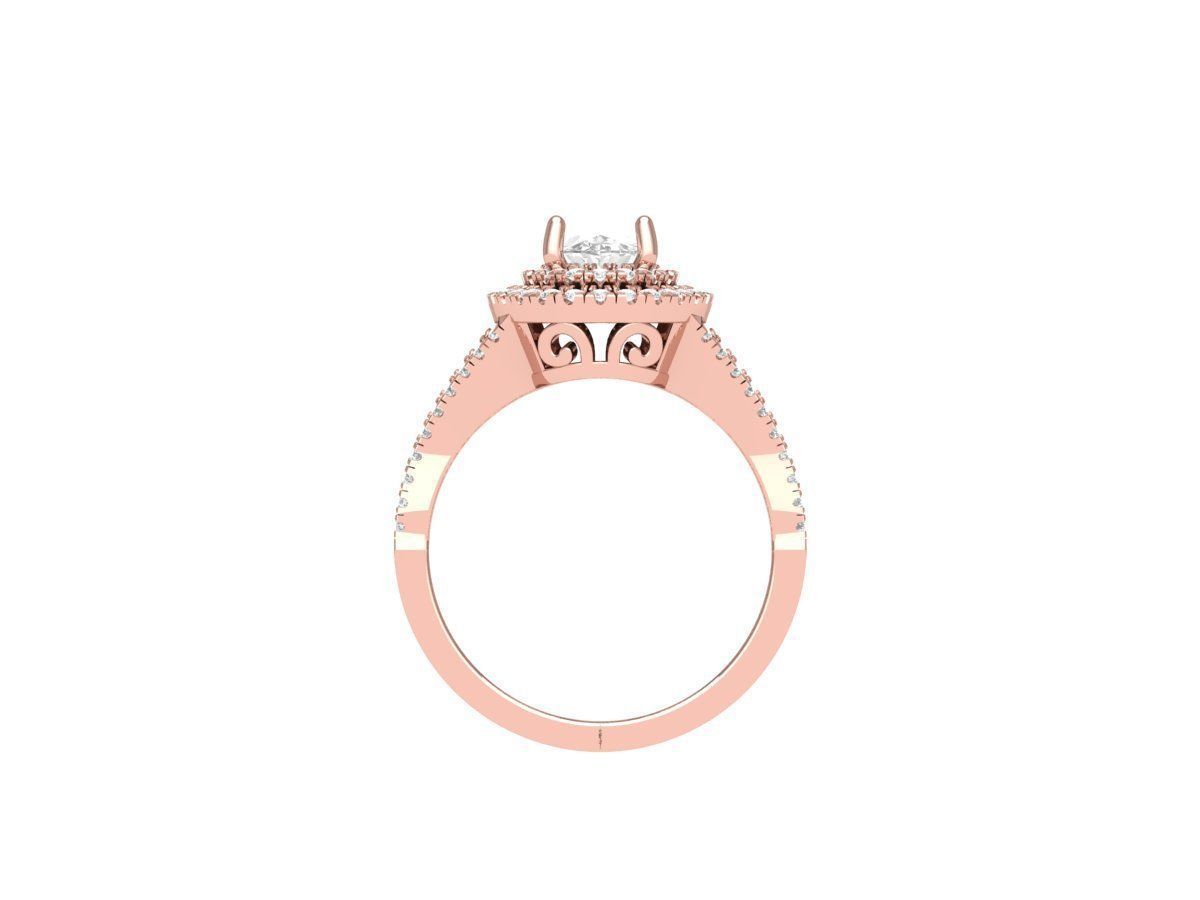 Oval Art Deco Ring 3D print model_7