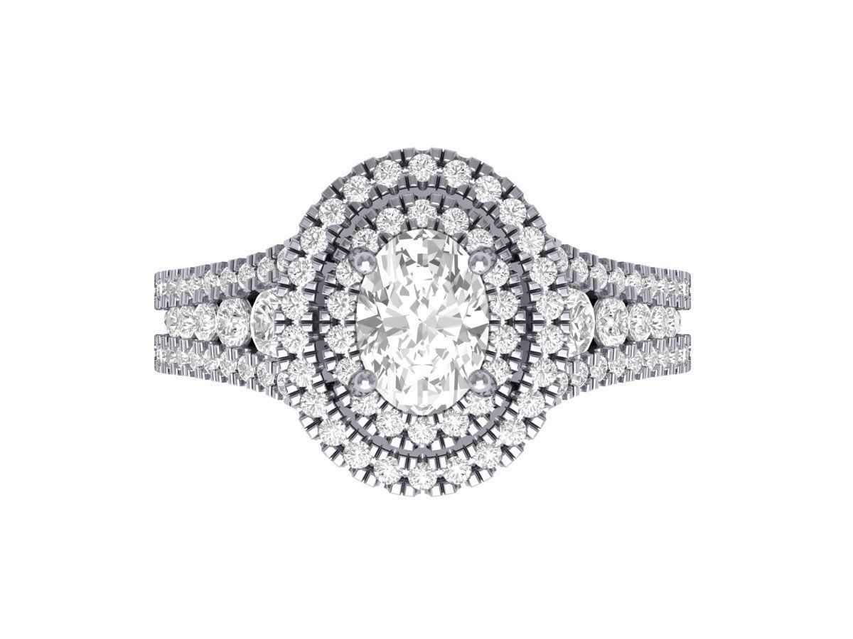 Oval Art Deco Ring 3D print model_1