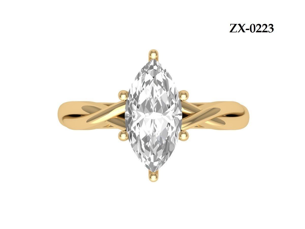 Wedding Ring 3D print model_12