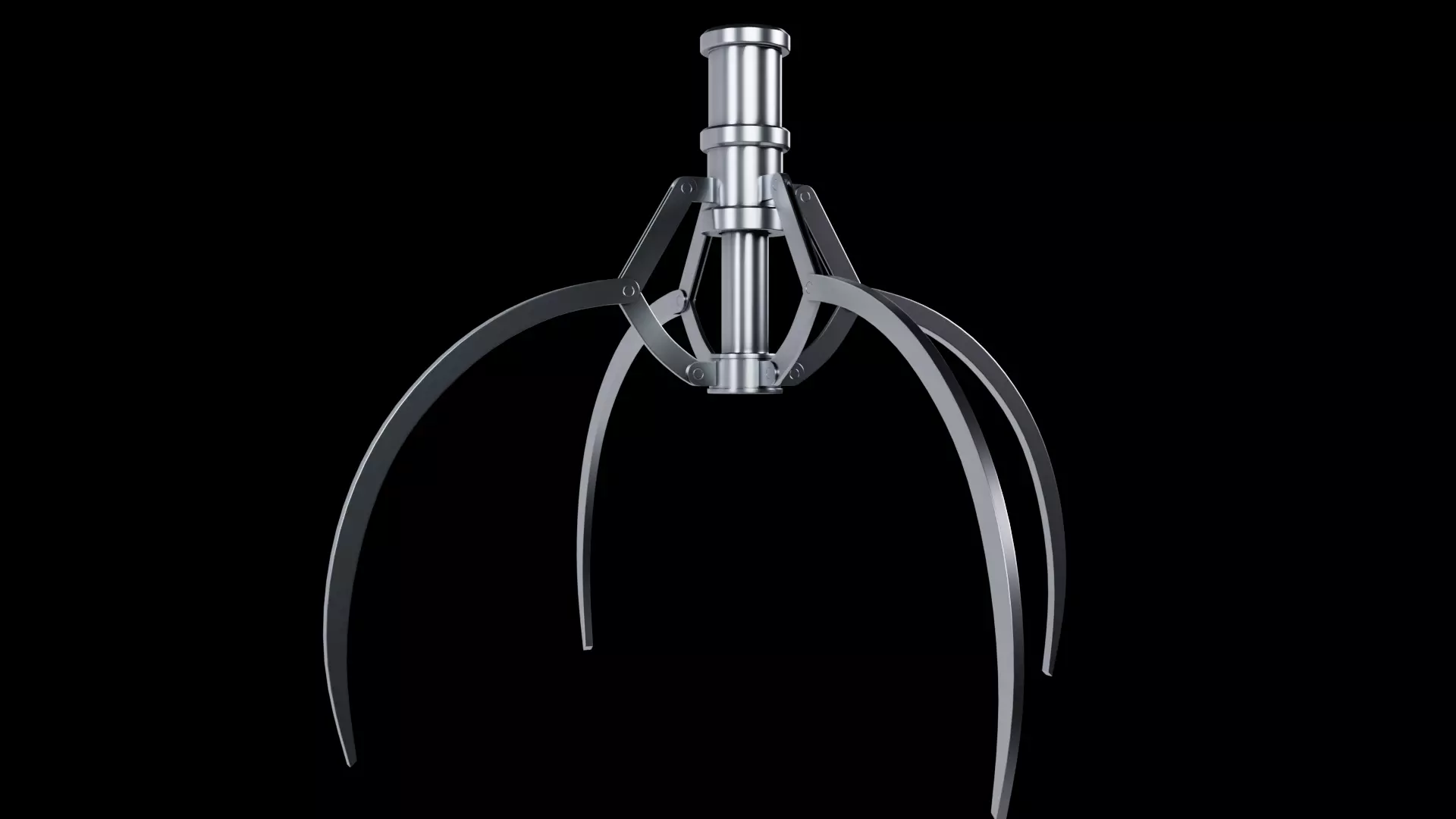 Metal realistic Claw with RIG 3D model_0