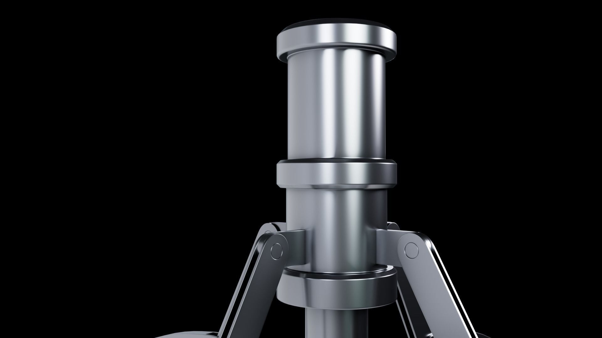 Metal realistic Claw with RIG 3D model_5