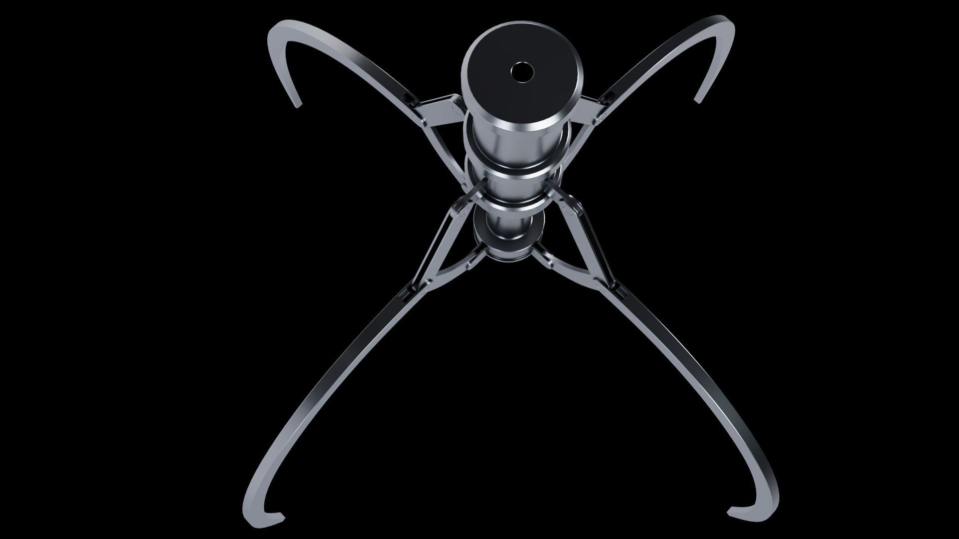 Metal realistic Claw with RIG 3D model_6