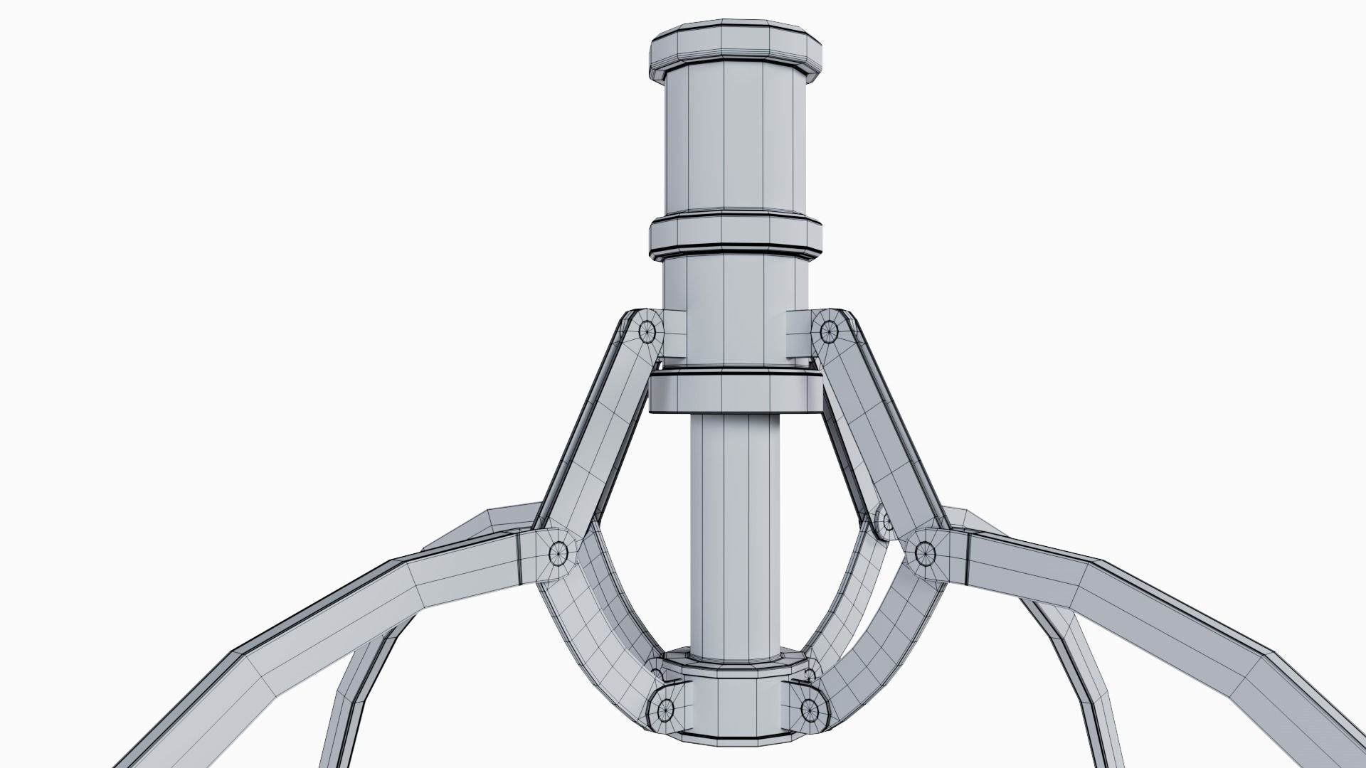 Metal realistic Claw with RIG 3D model_12