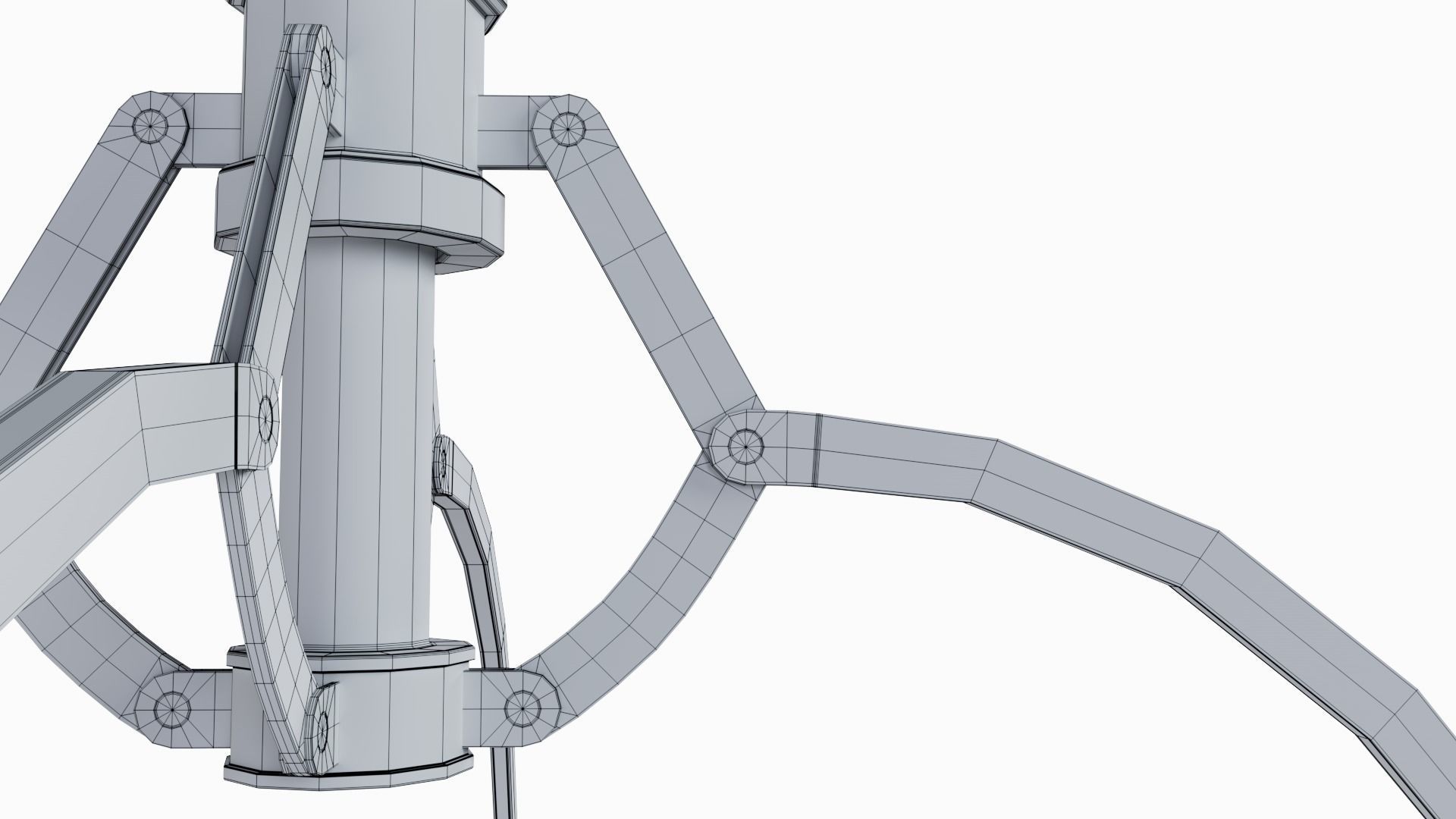 Metal realistic Claw with RIG 3D model_11
