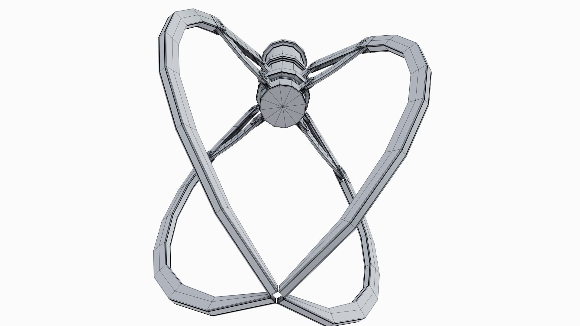 Metal realistic Claw with RIG 3D model_14