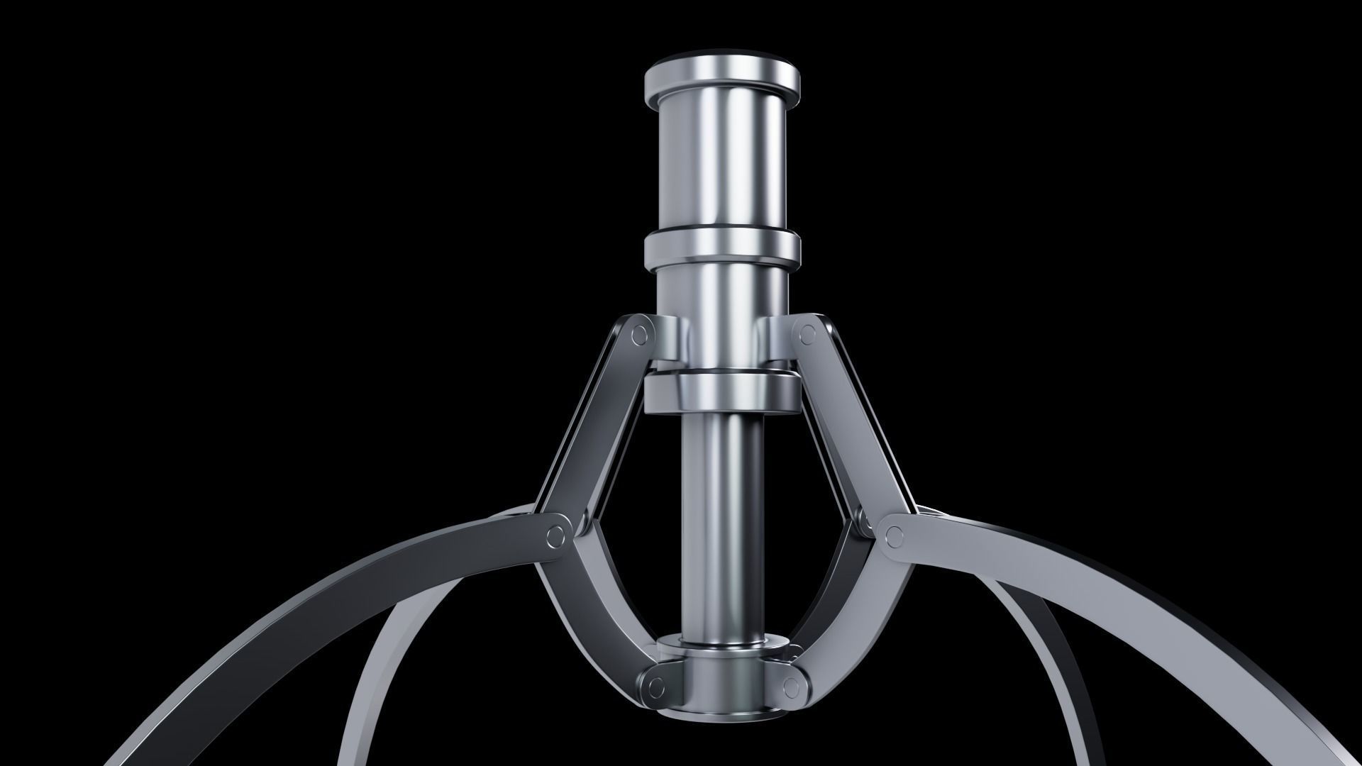 Metal realistic Claw with RIG 3D model_3