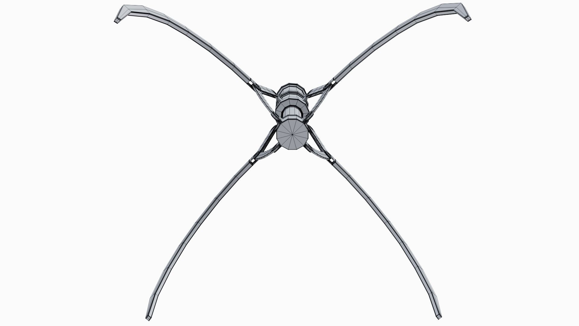 Metal realistic Claw with RIG 3D model_13