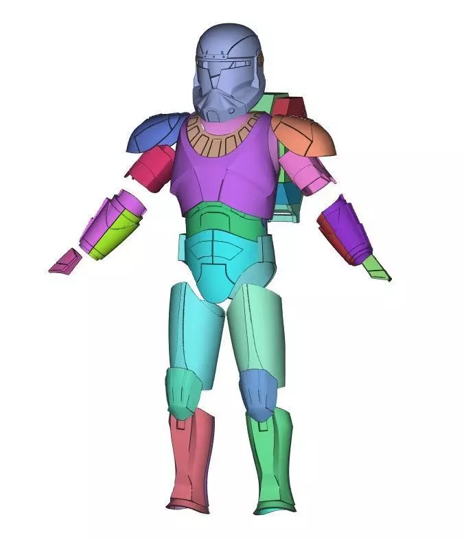 Animated Clone Commando Full Size Armor 3D STL Files 3D print model