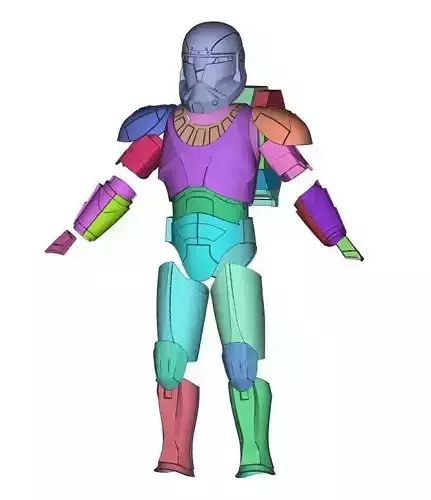 Animated Clone Commando Full Size Armor 3D STL Files