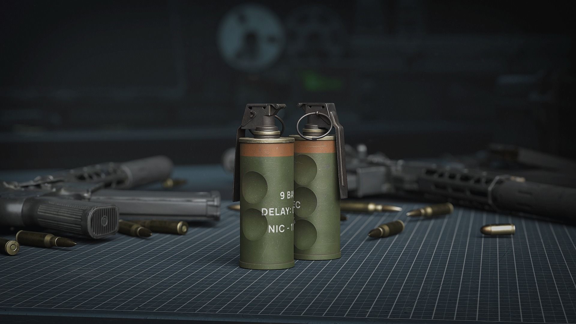 Game Ready N25 Stun Grenade - Army Skin Low-poly 3D model_2