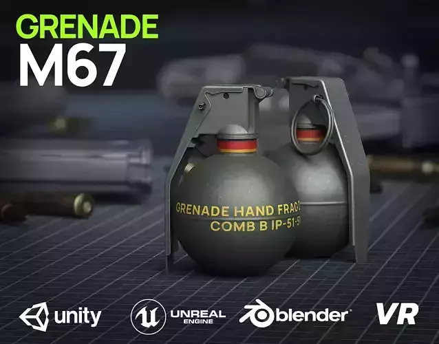 Game Ready M67 Frag Grenade - Police Skin