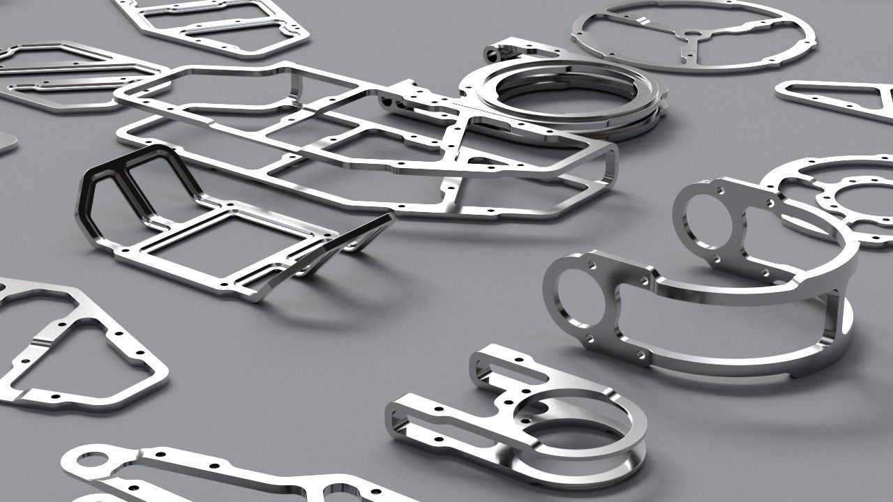 Machined Mecha Parts Kit-Bash 3D model_6