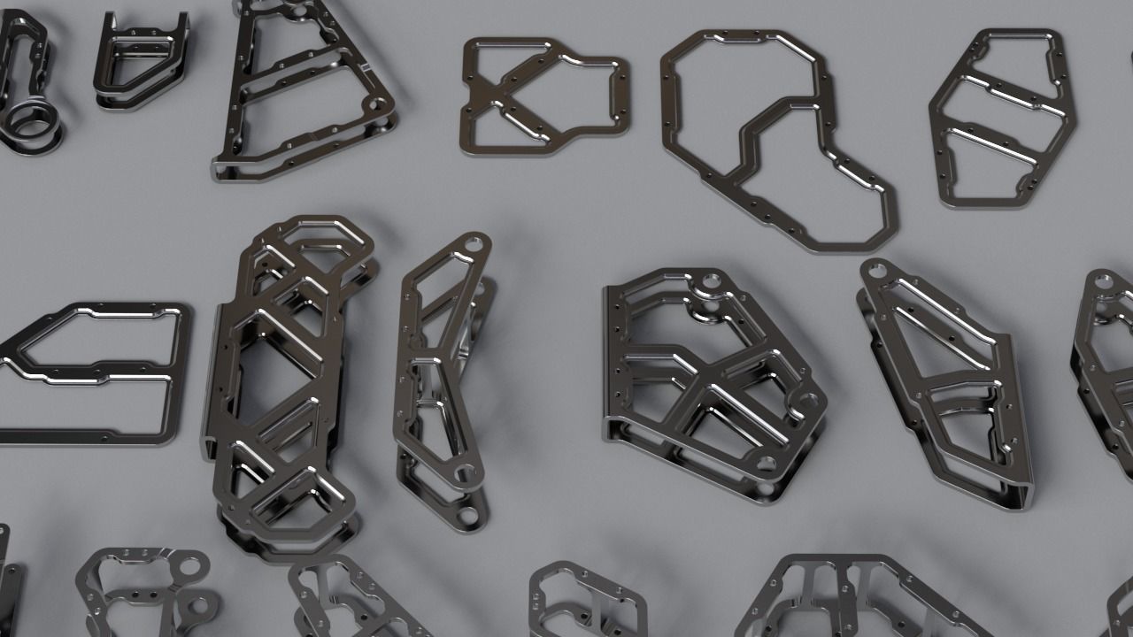 Machined Mecha Parts Kit-Bash 3D model_12