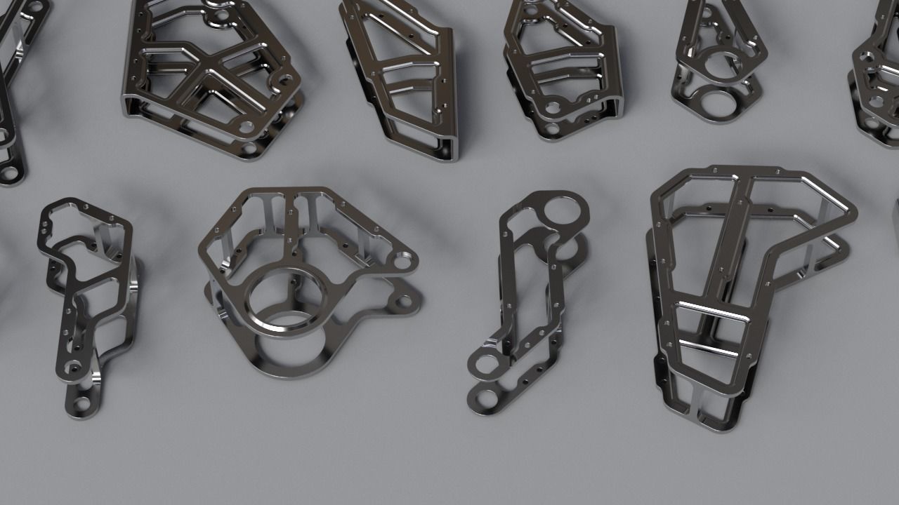 Machined Mecha Parts Kit-Bash 3D model_9