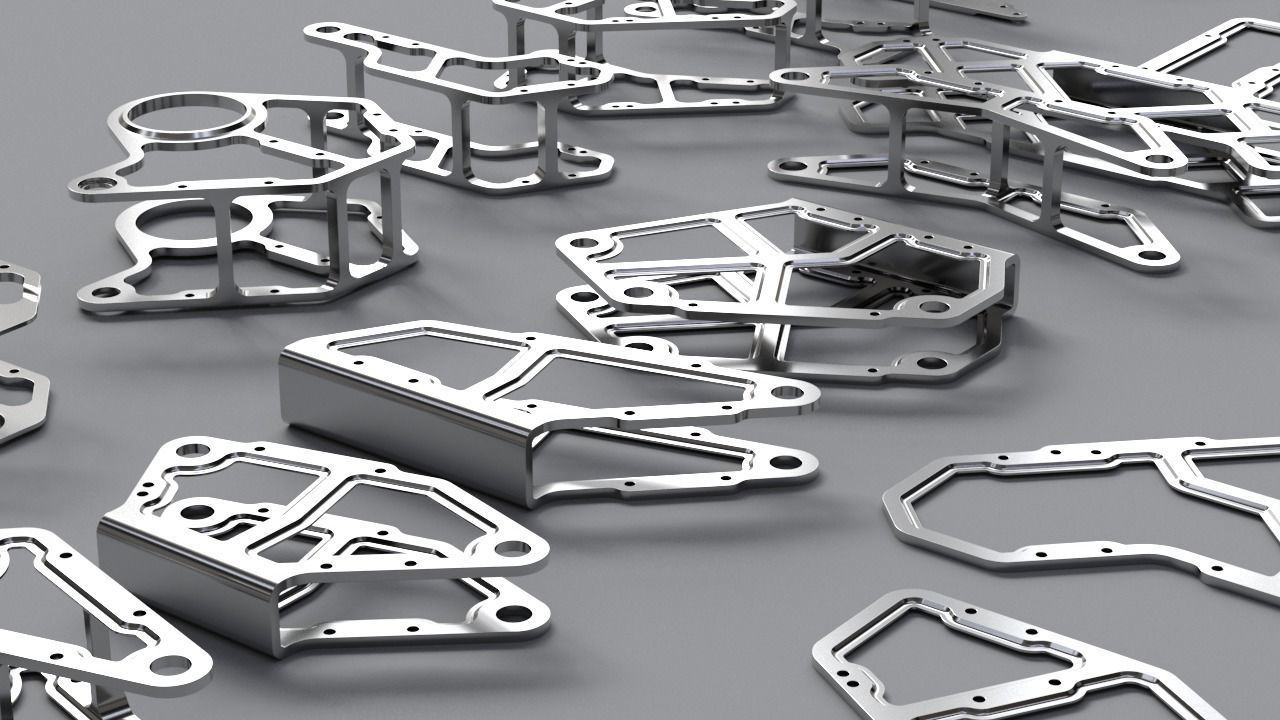 Machined Mecha Parts Kit-Bash 3D model_4