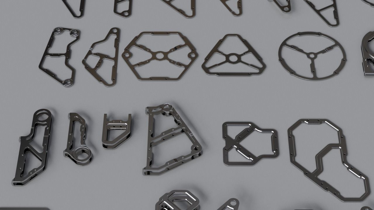 Machined Mecha Parts Kit-Bash 3D model_14