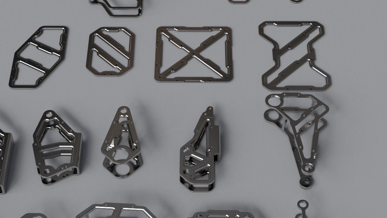 Machined Mecha Parts Kit-Bash 3D model_11