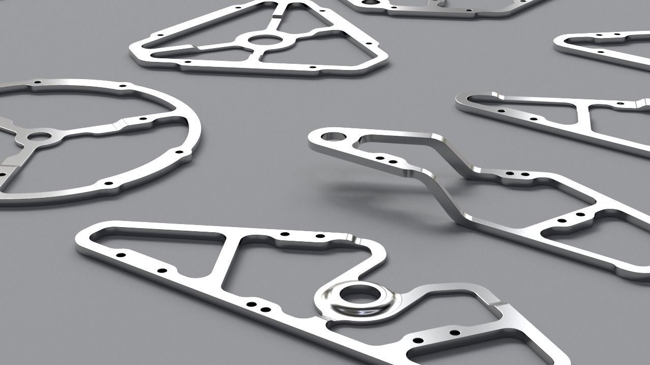 Machined Mecha Parts Kit-Bash 3D model_7