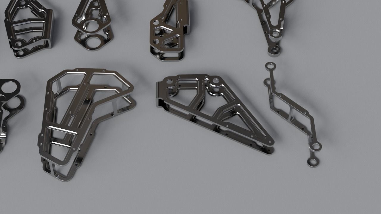 Machined Mecha Parts Kit-Bash 3D model_10