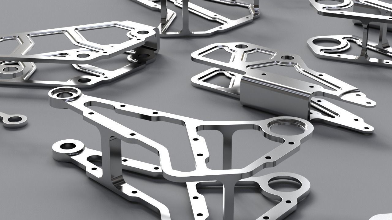 Machined Mecha Parts Kit-Bash 3D model_5