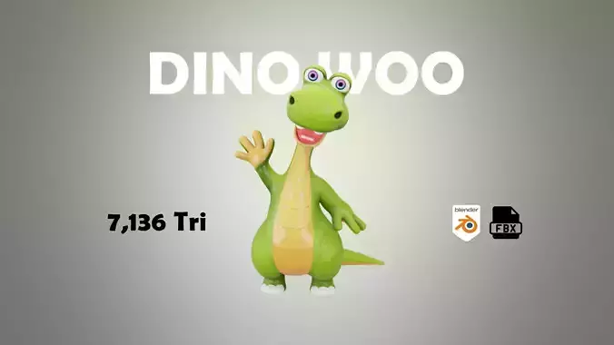 Brachiosaurus DinoWoo  Low-poly 3D model