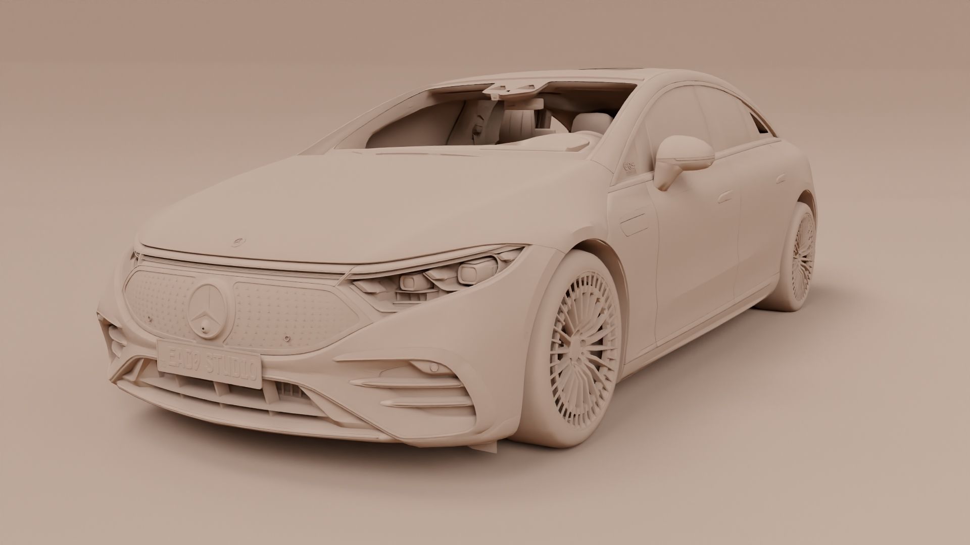 Mercedes Benz EQS 580 3D model_9