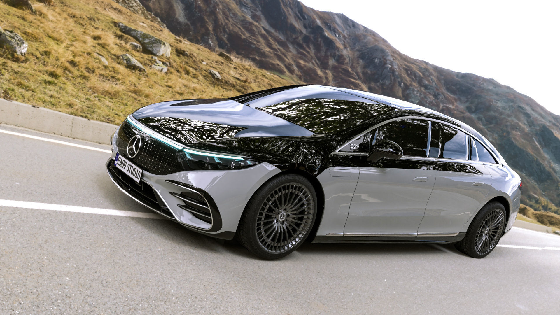 Mercedes Benz EQS 580 3D model_2