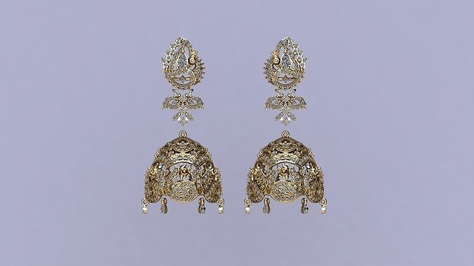 Traditional Jhumka 3D model