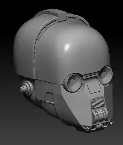 Copper Droid Head Full size and One12 Scale 3D files Bundle