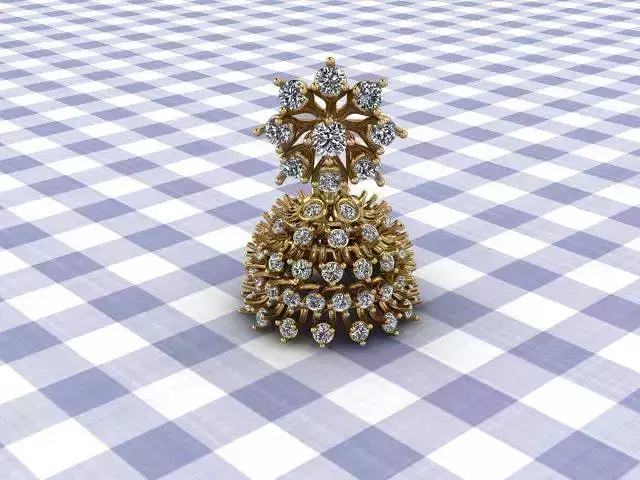 Traditional Jhumka 3D model