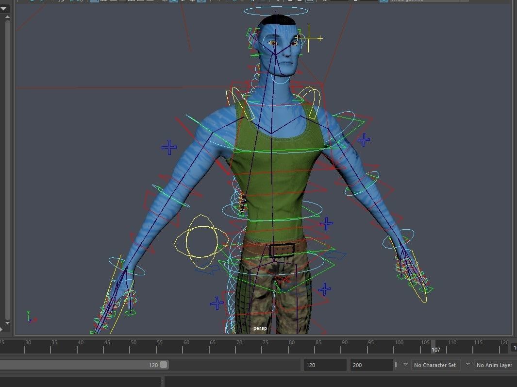 Avatar Navi Quaritch recom Avatar The Way of Water Low-poly 3D model_6