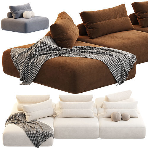 Saba Italia MY TAOS MODULAR Sofa 3D model 4