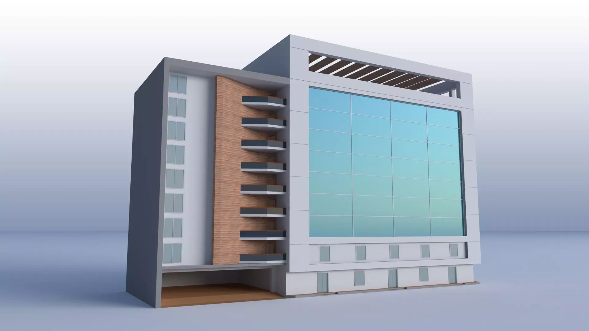3D model Commercial Building VR / AR / low-poly | CGTrader