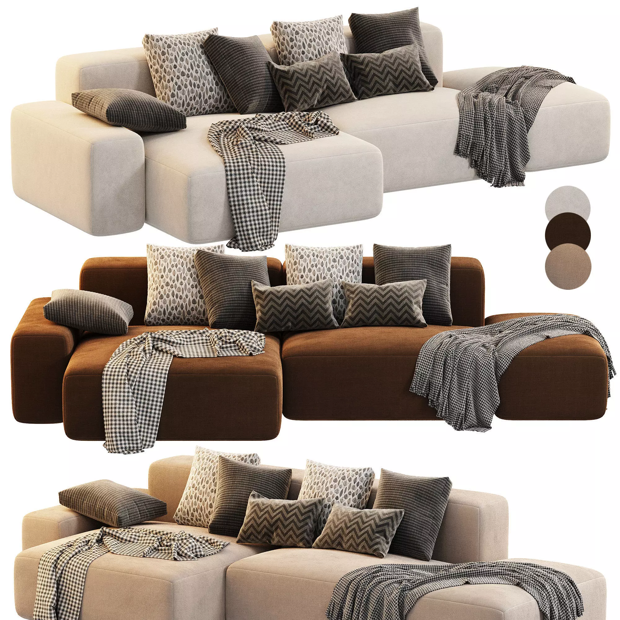 Boca Navi Sofa Set 4 3D model