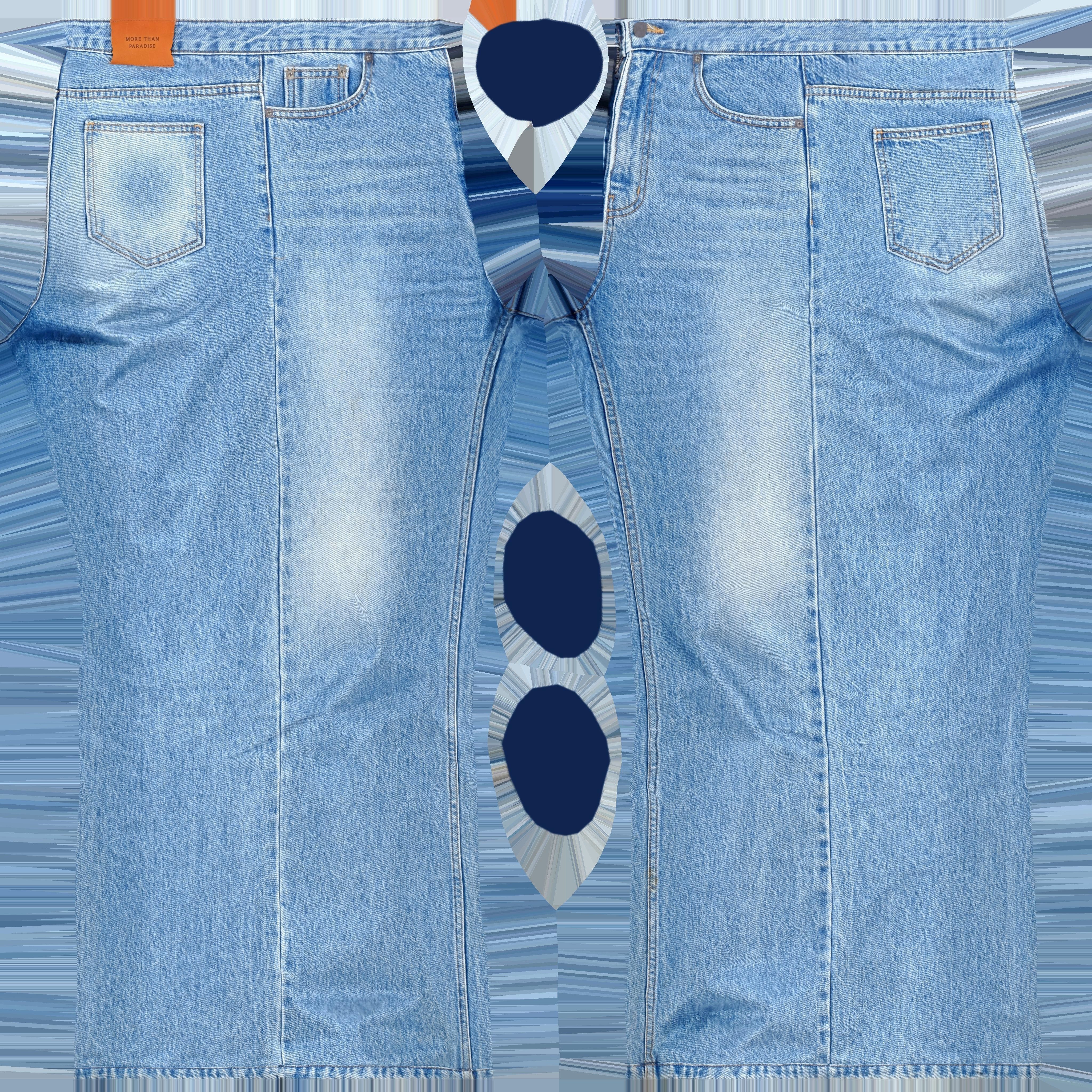 Game Ready Bell Bottom Jeans Low-poly 3D model_15