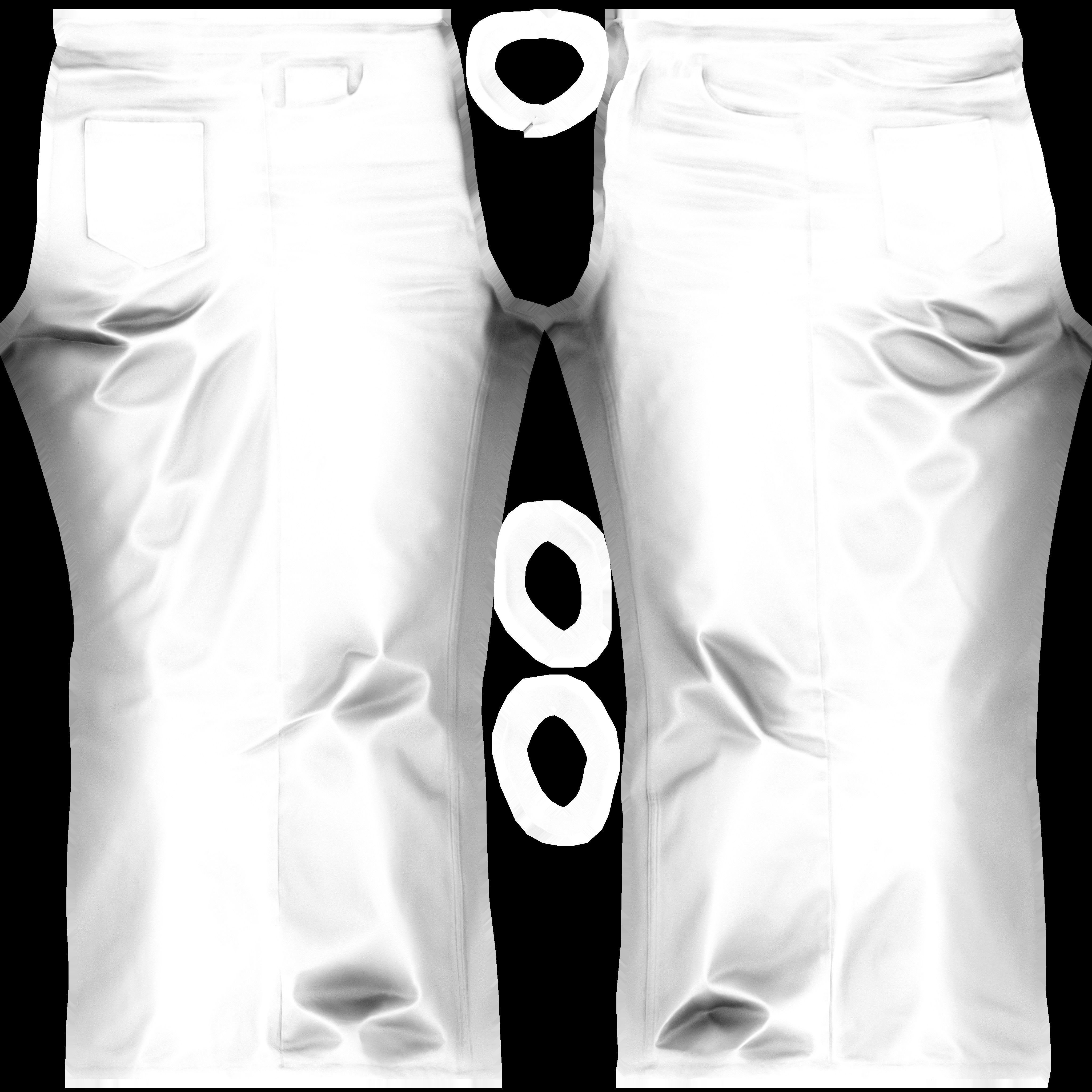 Game Ready Bell Bottom Jeans Low-poly 3D model_14