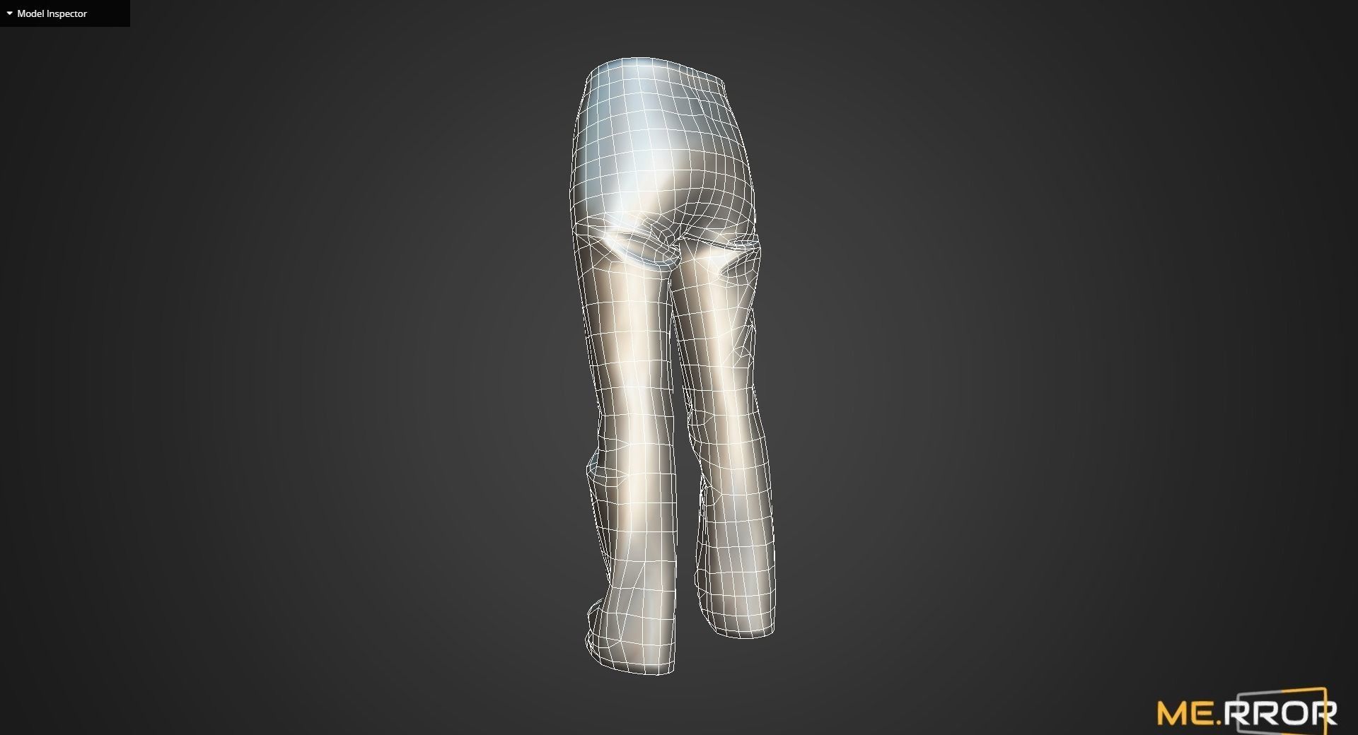 Game Ready Bell Bottom Jeans Low-poly 3D model_9