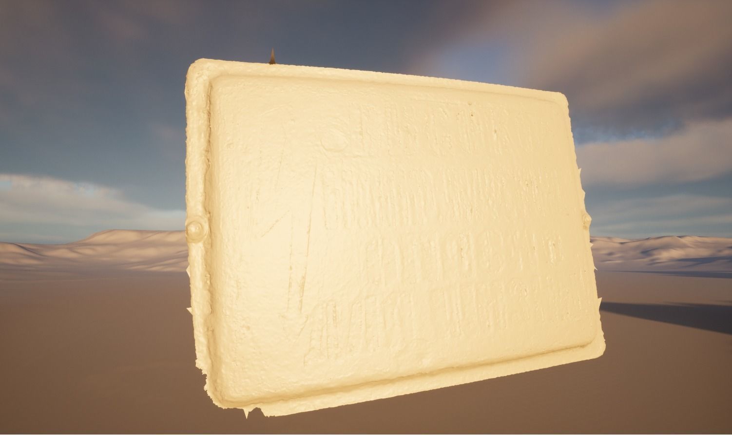 Warning inscription  3D model_10