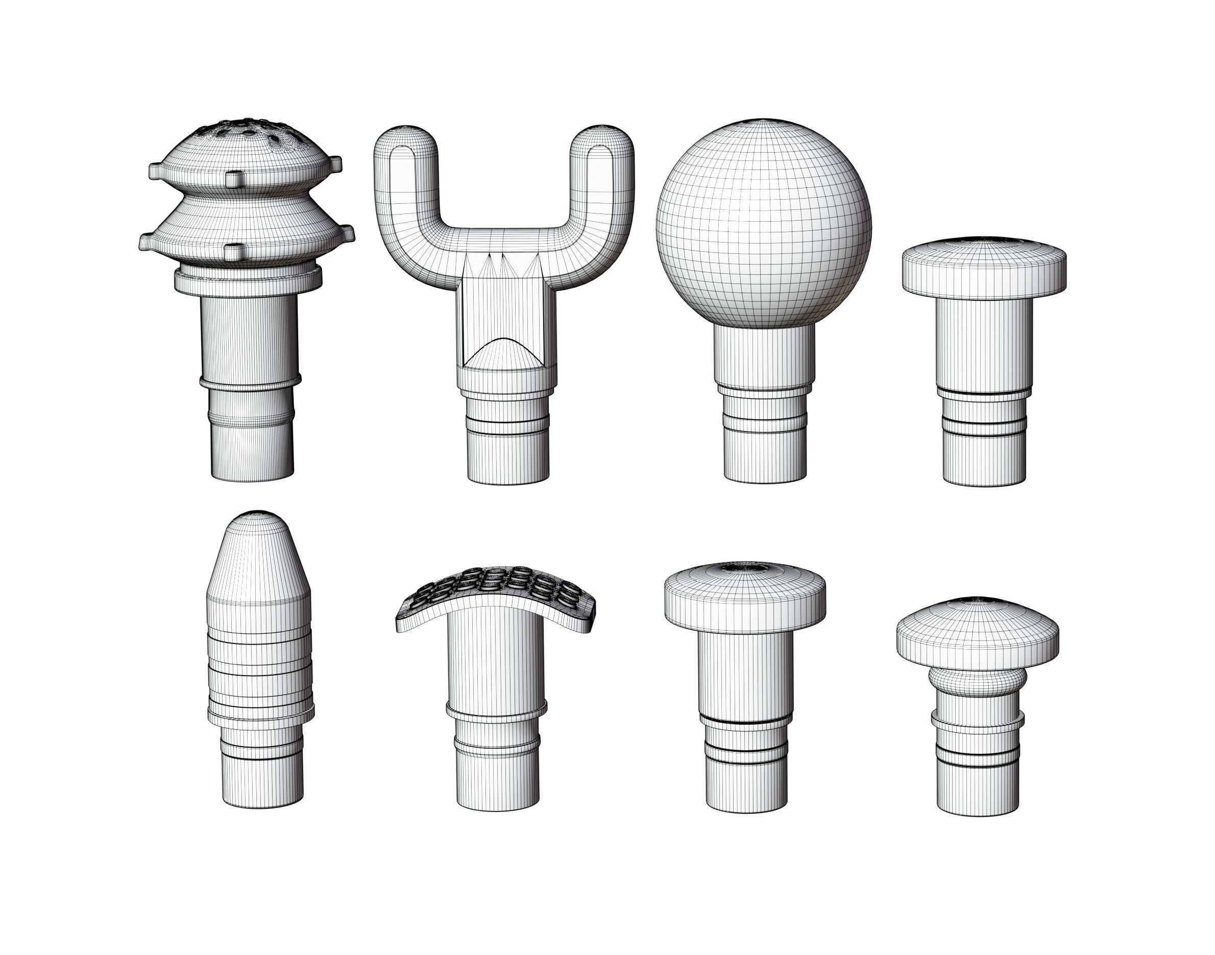 Massage gun 3D model_8