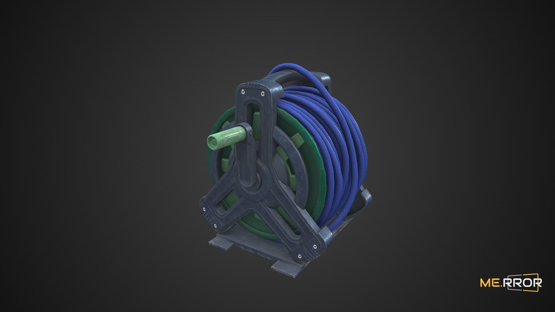 Game Ready Hose Reel Low-poly 3D model_1